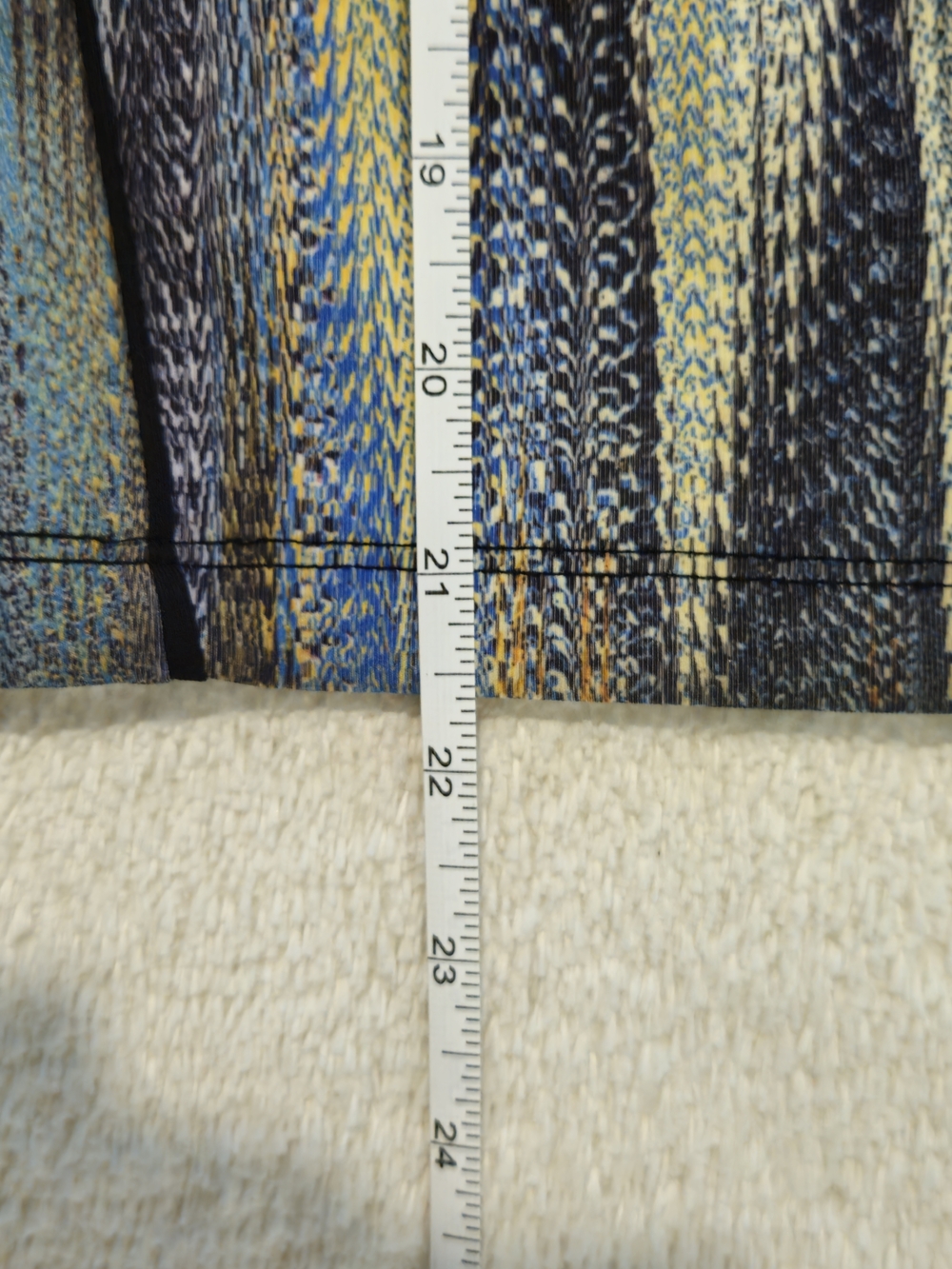 H&M Multicolor Pencil Skirt Size S Blue Gold Feminine Business Casual Work - Picture 6 of 7